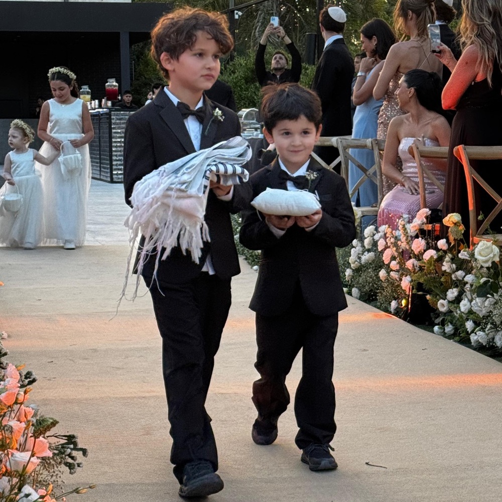 Kids Black Tuxedo 5 Piece Set
